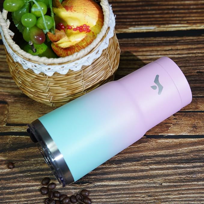 Konokyo 20 oz Tumbler with Handle and Straw, Insulated Travel Mug | Gum; - Image 6