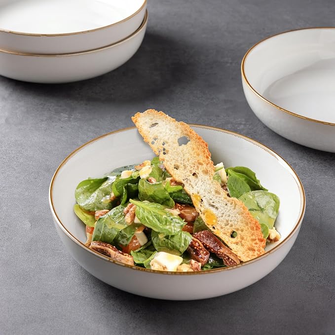 GBHOME 8.75'' Large Ceramic Pasta Bowls, 38oz Stoneware Pasta Serving Bowls Set - Image 5