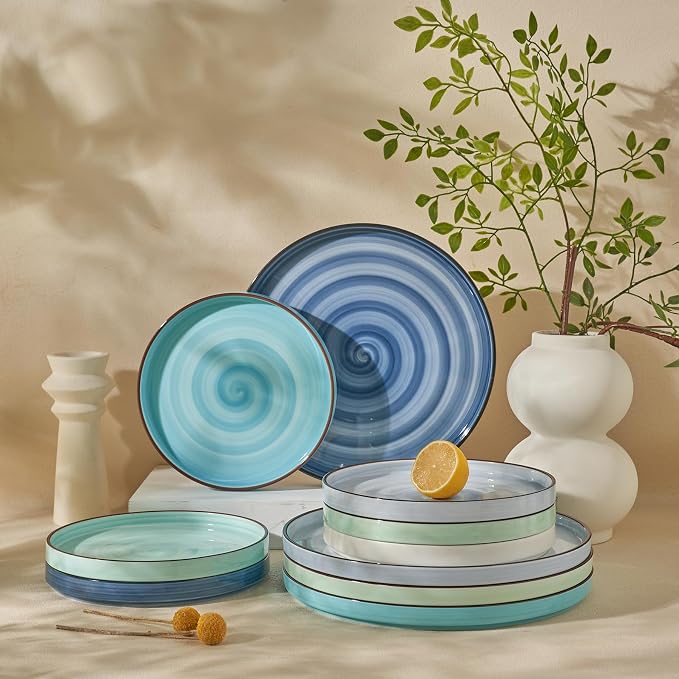 Sweese 7.8 Inch Porcelain Dessert Plates Set of 6 - Image 7