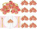 Flower Napkin Rings Set of 8, European Palace-Style Glaze, High-Temperature by Unknown