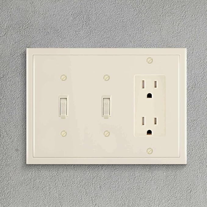 Modern Edge Decorative Wall Plate Switch Plate Outlet Cover, Durable Solid Zinc - Image 4