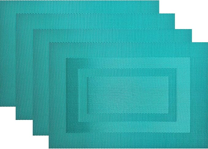 PIGCHCY Placemats Washable Vinyl Woven Table Mats, Elegant Durable Placemats by PIGCHCY