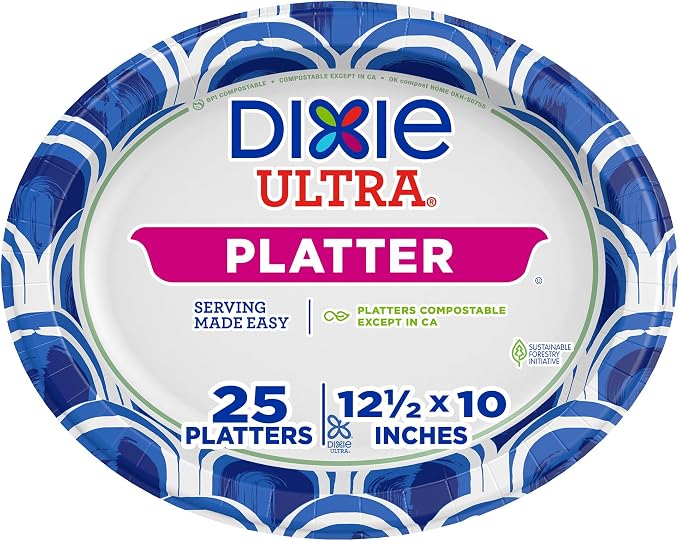 Dixie Ultra Disposable Paper Platters, Sturdy Design by Dixie%C2%AE