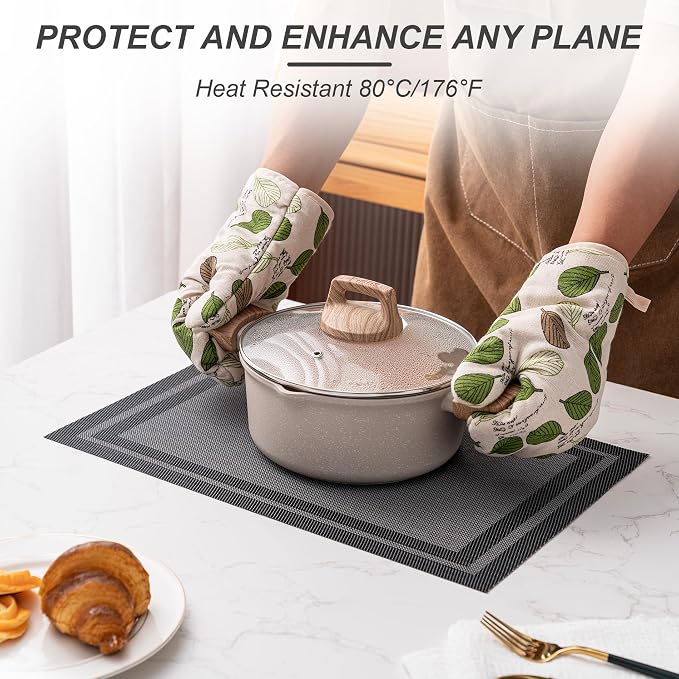 Placemats Set of 6 Washable Indoor | Outdoor Vinyl Place Mats - Image 4
