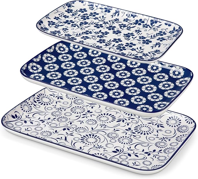 vancasso Porcelain Serving Platters Set of 3, Serving Trays by vancasso