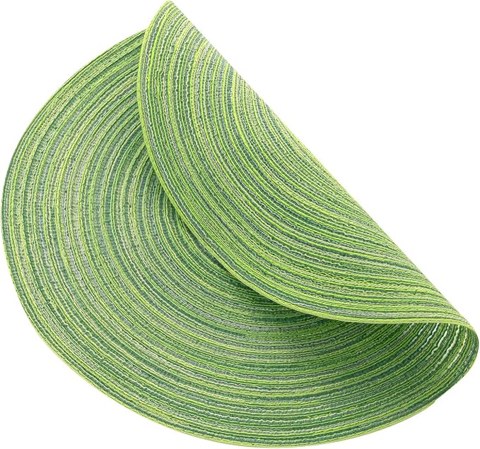 SHACOS Round Placemats Set of 8 Washable 15 inch Round Table Mats Braided Non - Image 4