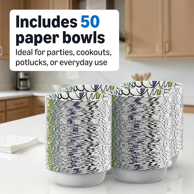 Amazon Basics Ultra Disposable Paper Bowls, 20 Oz, Microwave Safe, Soak Proof - Image 6
