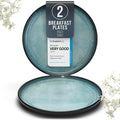 PURE LIVING INTERIOR DESIGN Stoneware small dinner plates set 2 pcs – 7.5" dark by PURELIVING