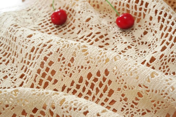 meioro Crochet Lace Table Runner, 12x48 Inch Boho Cotton Table Runners - Image 9