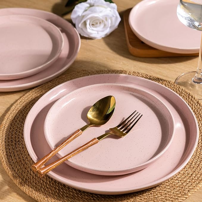 AmorArc Dinnerware Sets for 4, 12 Pieces Ceramic Plates and Bowls Set | Scratch - Image 4