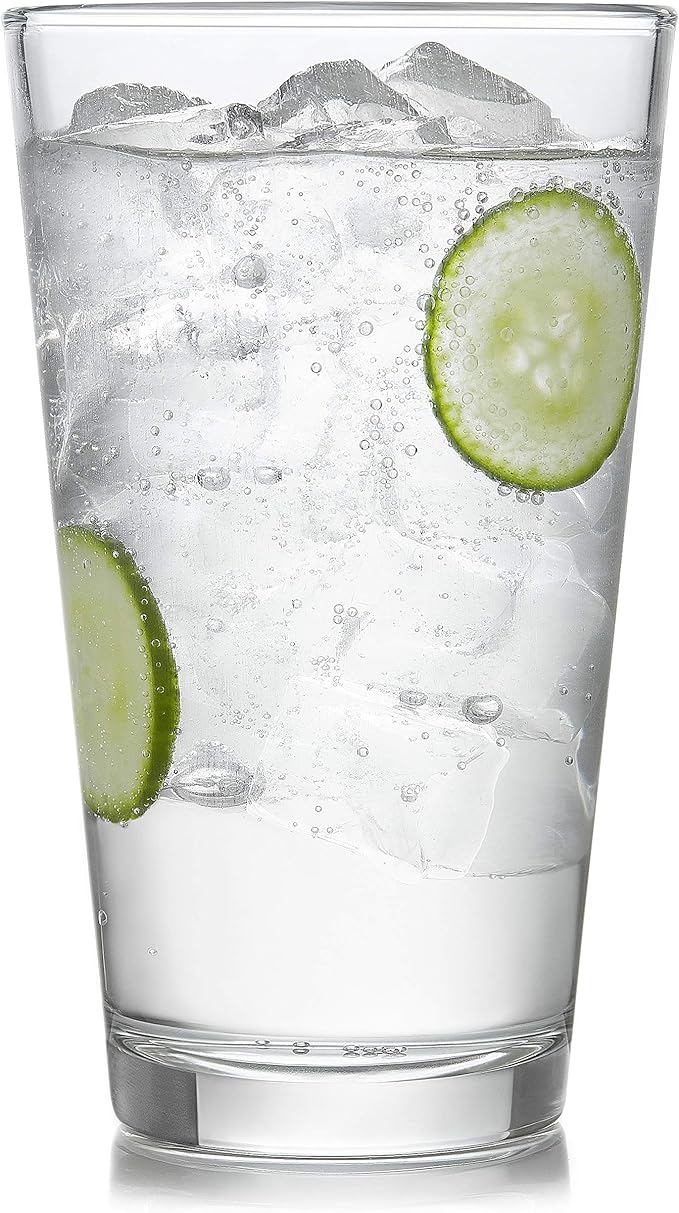 Libbey Preston Tumbler & Rocks Drinking Glasses Set of 16, All-Purpose Cups | - Image 7