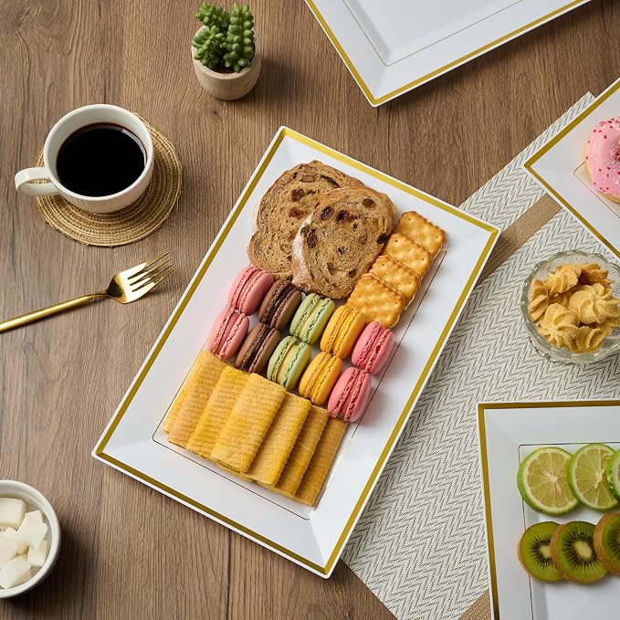 FOCUSLINE 8 PCS Plastic Serving Trays - Image 7