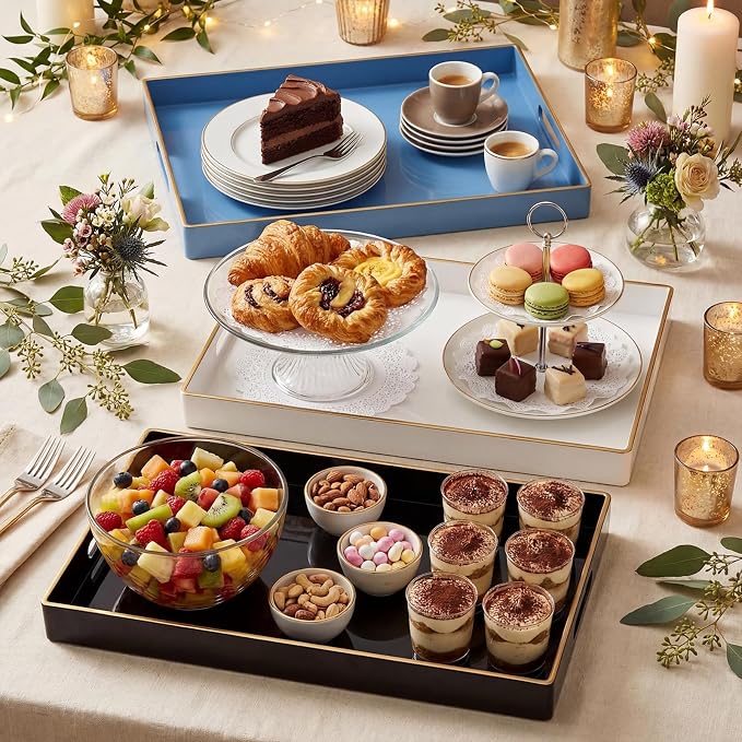 Vesici 3 Pcs Decorative Serving Trays - Image 2