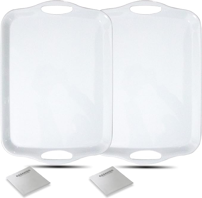 KAQAHIDO Large Melamine Serving Trays by Haveaniceday