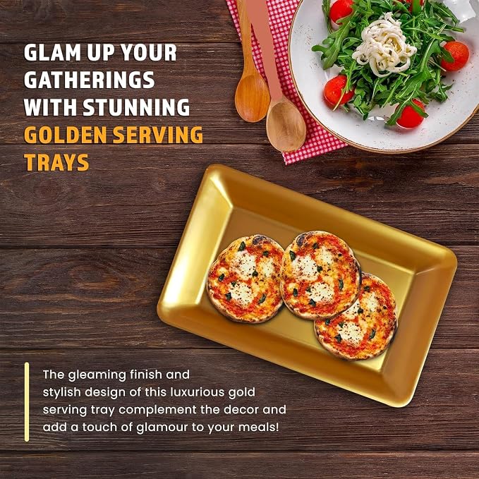 Plastic Serving Tray Set, Hard Plastic Serving Platters - Image 4