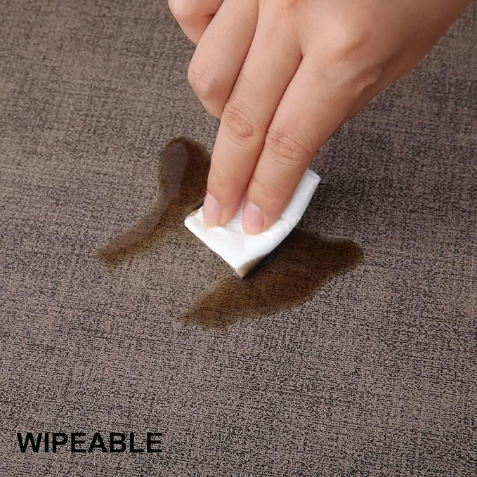 Faux Leather Heat Resistant Placemats 6 Packs, Waterproof Wipeable Dining PU - Image 5