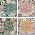 Thirstystone Lovely Scriptures 4 Pack Assorted Tumbled Tile Stone Coasters | 4" by CounterArt