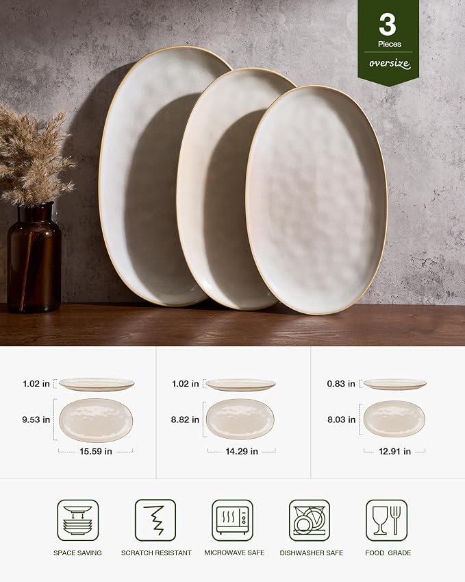 famiware Serving Platters Set of 3 Sizes - Image 2