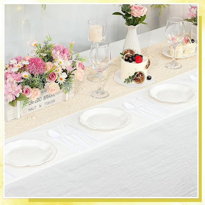 NatNarr 30pcs Scalloped Plates, 7 Inch Disposable White Paper Plates Cute Paper - Image 4