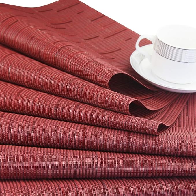 PIGCHCY Placemats, Washable Durable Woven Vinyl Placemats - Image 6