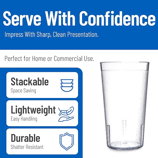 Carlisle FoodService Products Stackable Tumbler Plastic Tumbler - Image 3
