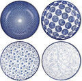 Selamica Porcelain 40oz Large Serving Bowls 9 inch Big Pasta Bowls Set of 4 by Selamica