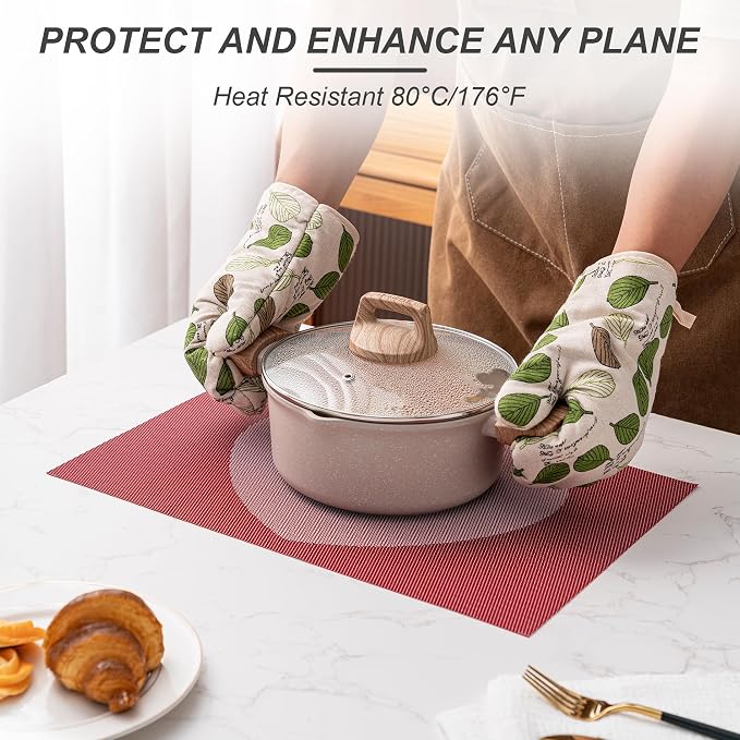 Placemats Set of 4 Washable Indoor | Outdoor Vinyl Place Mats - Image 5