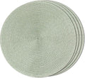 FunWheat Round Braided Placemats Set of 4 Table Mats by FunWheat