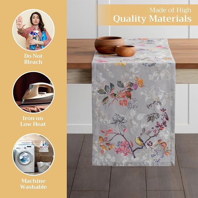 Maison d' Hermine Table Runner 100% Cotton 14.50" x 108" | Table Runners 108 - Image 3