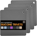 Silicone Trivet Mats 4 Heat Resistant Pot Holders Multipurpose Non-Slip Hot Pads by Unknown