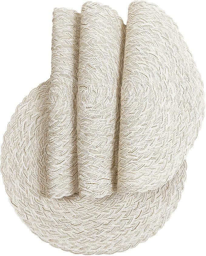 SHACOS Round Braided Placemats 15 inch Set of 6 Boho Thick Washable Kitchen - Image 8