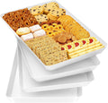 SpaceTrove 4-Pack Serving Tray Set, Reusable Plastic Serving Platter by Unknown