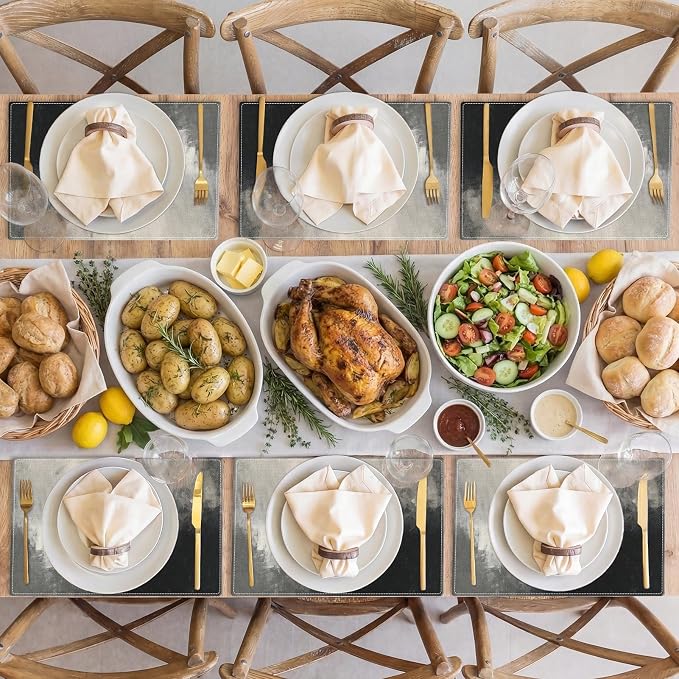 Emvency Farmhouse Placemats Set of 6, 12x18 Inch - Image 6