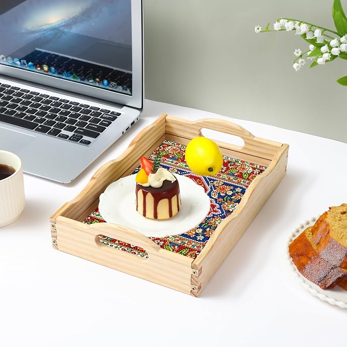 EWJRNSF Diamond Art Kits for Adults Wooden Serving Trays - Image 9