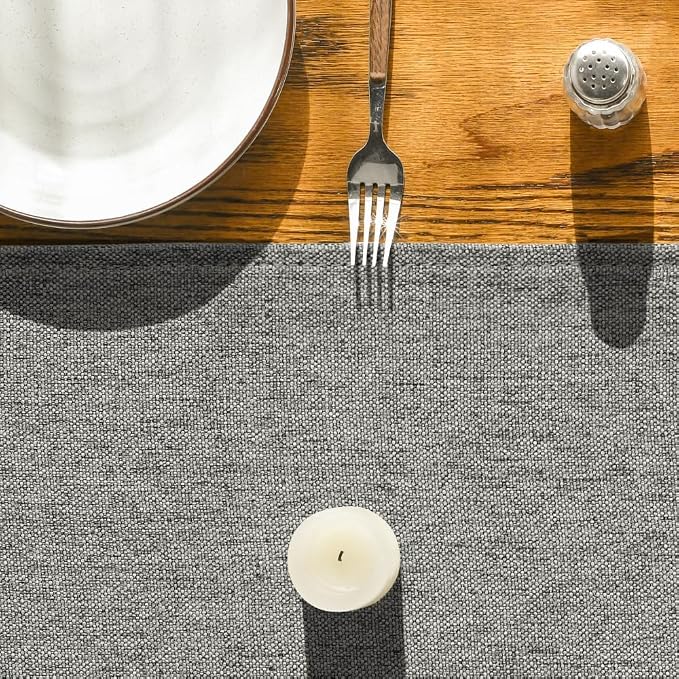 Artoid Mode Light Grey Table Runner, Seasonal Washable Kitchen Dining Table - Image 5