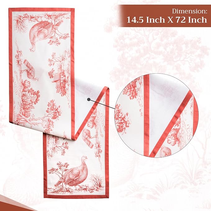 Maison d' Hermine Table Runner 100% Cotton 14.50" x 72" | Table Runners 72 - Image 4