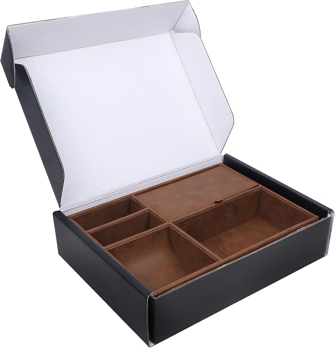 Zcaukya Men's Valet Tray, 5 Compartments, - Image 7
