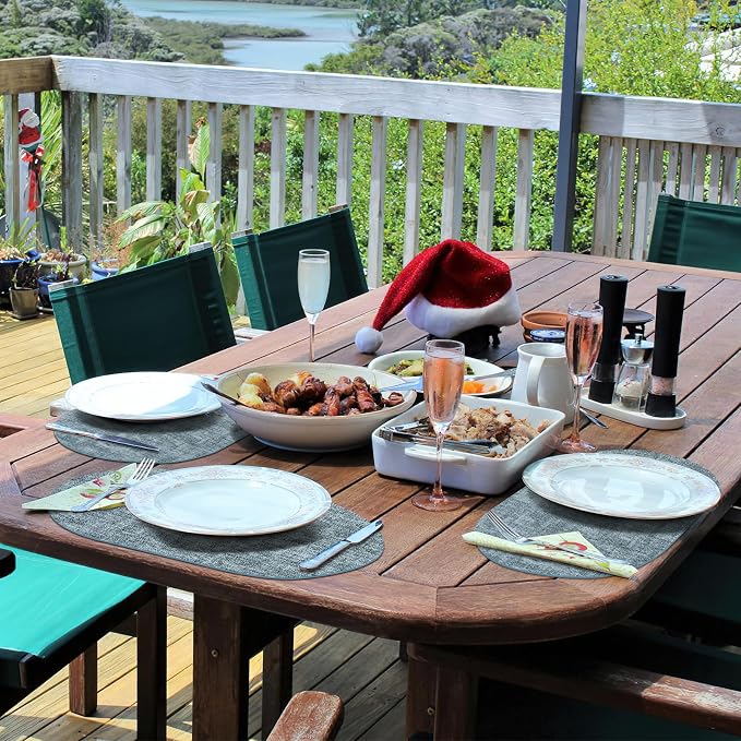 Placemats Set of 12 Washable, Heat Resistant Table Placemats Wipeable Faux - Image 7