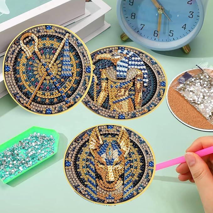 Mrnsiet 8 PCS Diamond Art Coasters Kits - Image 5