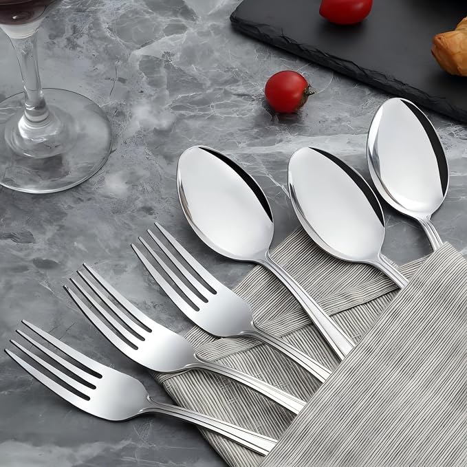 Unokit Forks and Spoons Silverware Set - Image 7