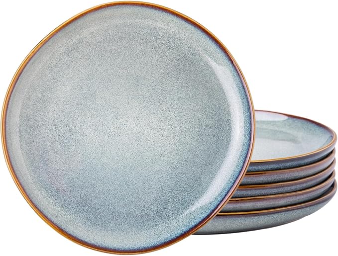 AmorArc Ceramic Dinner Plates Set of 6, 10.5 Inch Stoneware Plates Set | by AmorArc