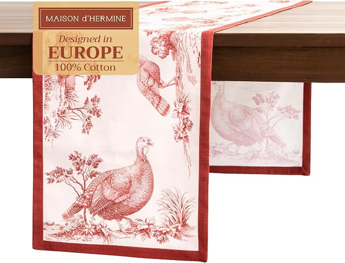 Maison d' Hermine Table Runner 100% Cotton 14.50" x 108" | Table Runners 108 by MaisondHermine