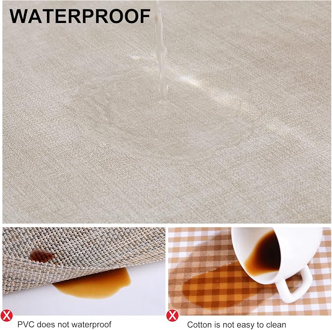 Faux Leather Heat Resistant Placemats 8 Packs, Waterproof Wipeable Dining PU - Image 4