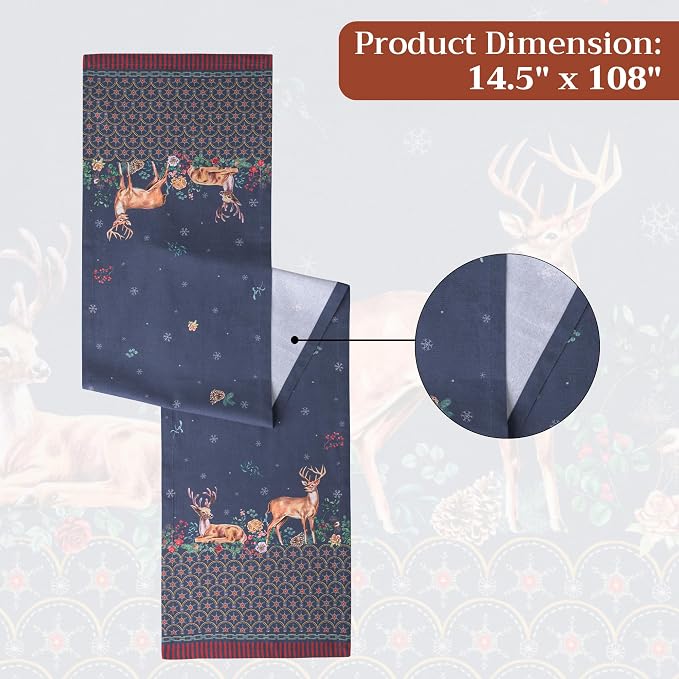 Maison d' Hermine Table Runner 100% Cotton 14.50" x 108" | Table Runners 108 - Image 7