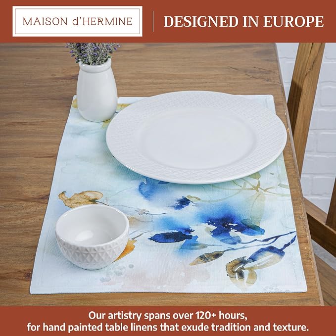Maison d' Hermine Placemats Set of 4 Reusable 100% Cotton | Cloth Place Mats - Image 2