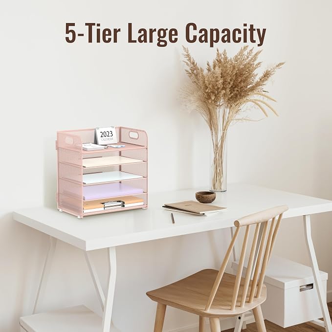 5 Trays Paper Organizer Letter Tray - Image 5