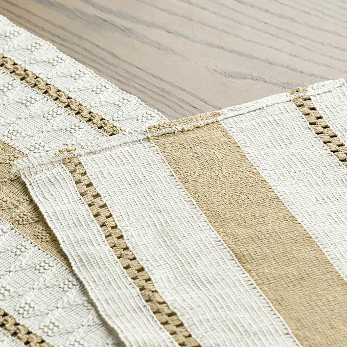 Artoid Mode Burlap Brown Rustic Woven Table Runner 12x48 Inch | Holiday - Image 5