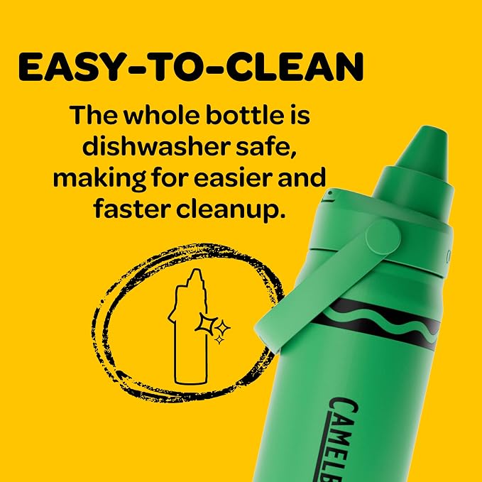 CamelBak Crayola Chug Stainless Steel Water Bottle 16oz, Mountain Meadow | - Image 8
