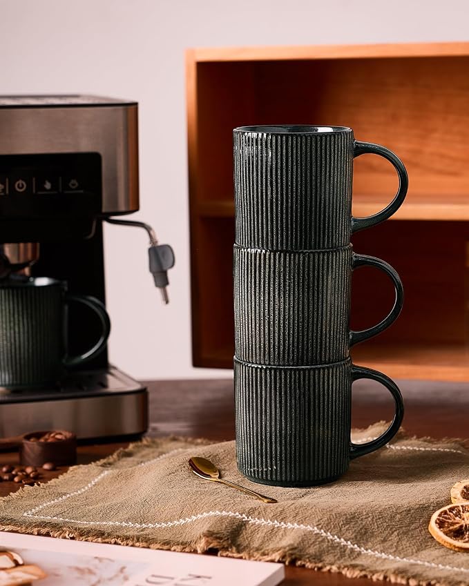 famiware Coffee Mug Set for 6, Star 12 oz Catering Mugs Cup Set - Image 7