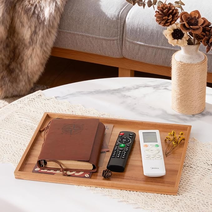 SimpleArt Acacia Wood Serving Tray: Large Rectangular Platter - Image 5